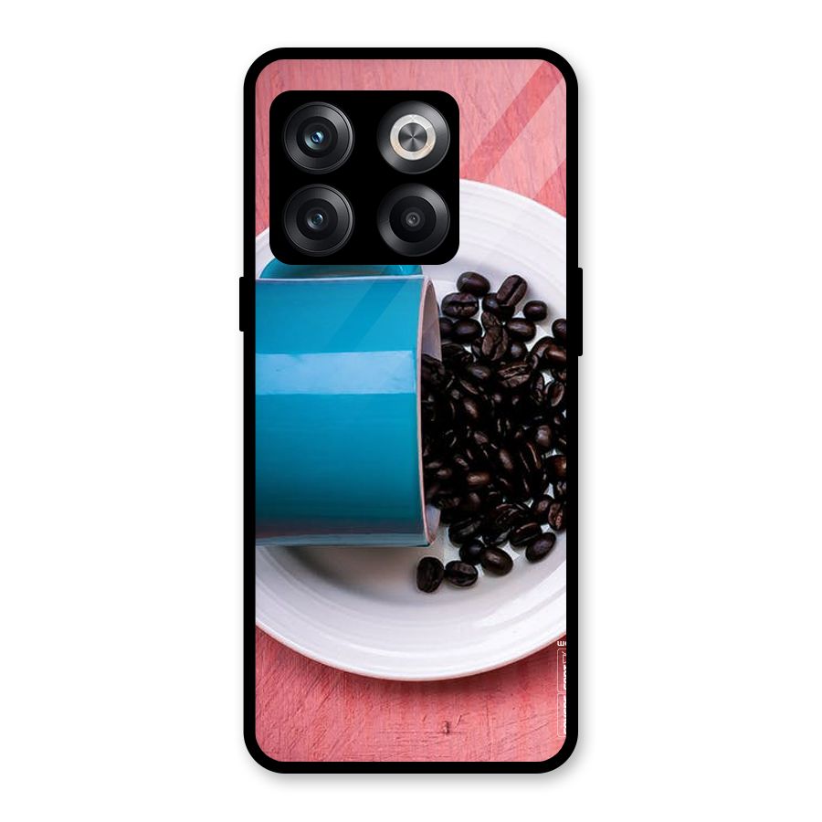 Blue Mug And Beans Glass Back Case for OnePlus 10T