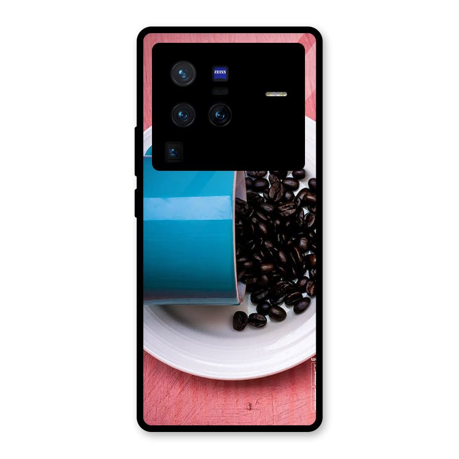 Blue Mug And Beans Glass Back Case for Vivo X80 Pro