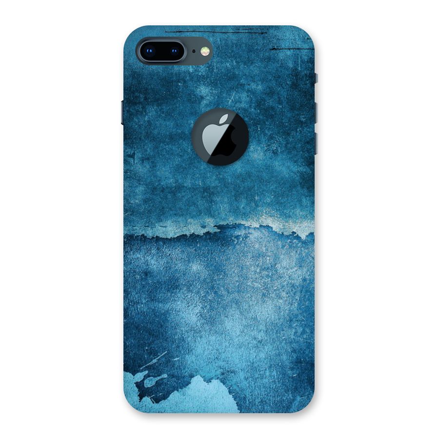 Blue Paint Wall Back Case for iPhone 7 Plus Logo Cut