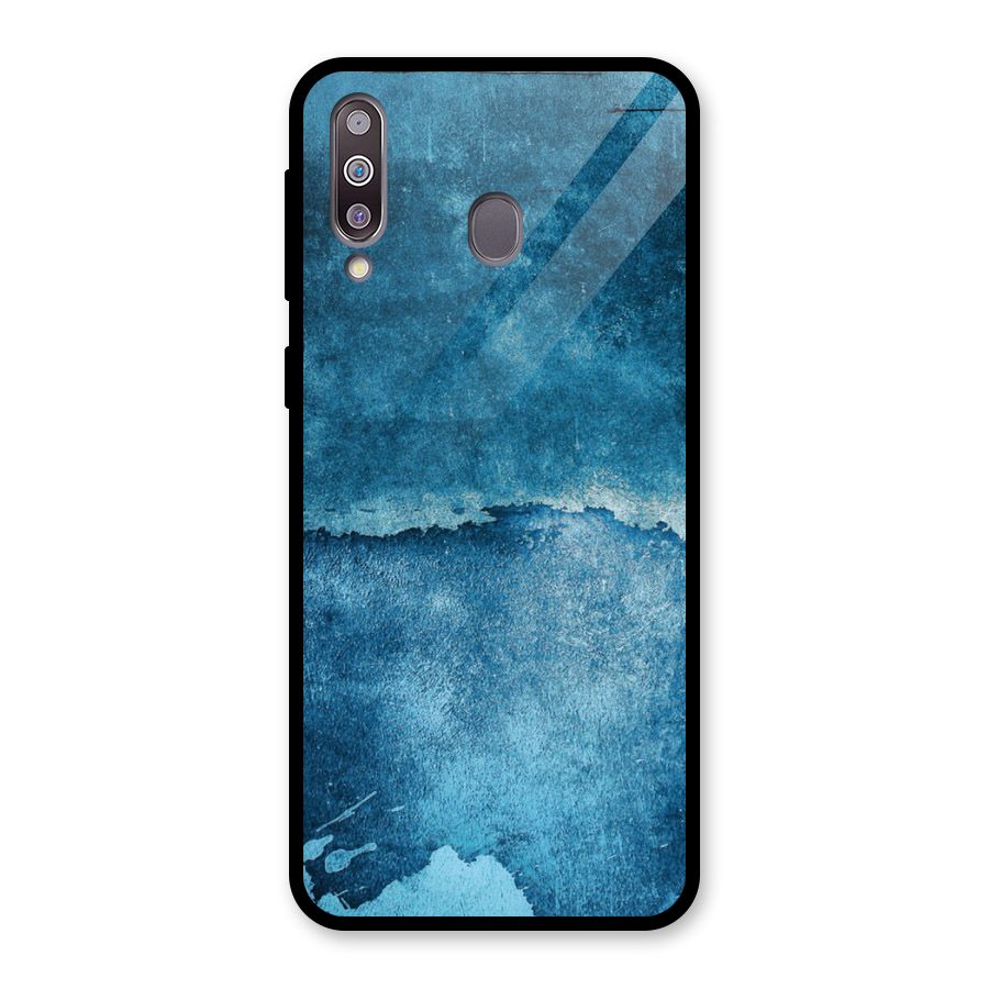 Blue Paint Wall Glass Back Case for Galaxy M30