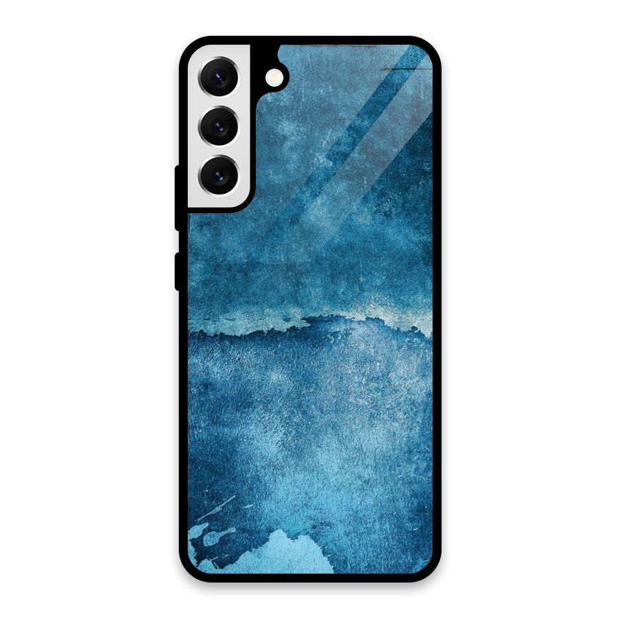 Blue Paint Wall Glass Back Case for Galaxy S22 Plus 5G