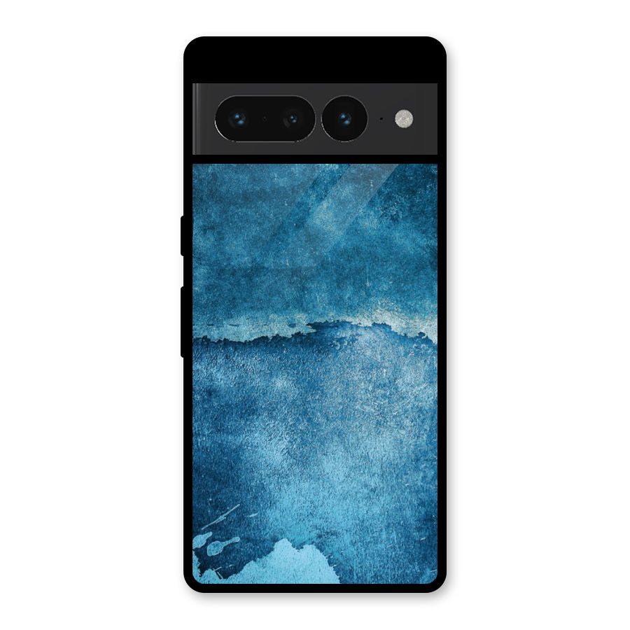 Blue Paint Wall Glass Back Case for Google Pixel 7 Pro