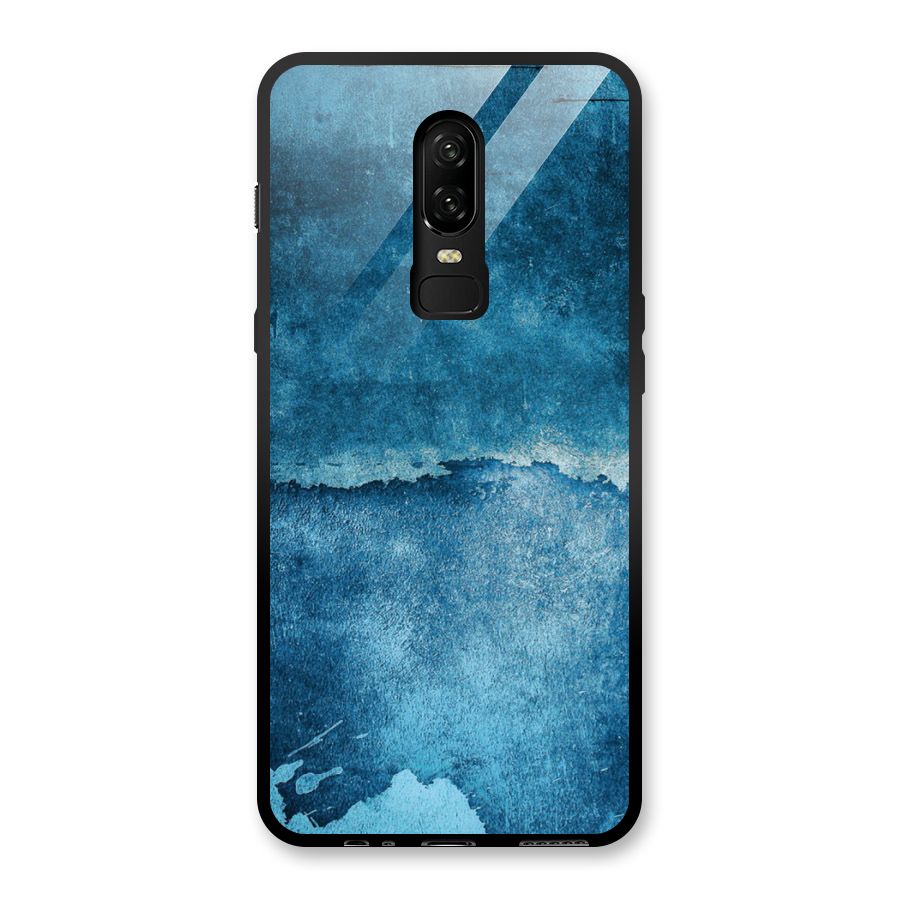 Blue Paint Wall Glass Back Case for OnePlus 6