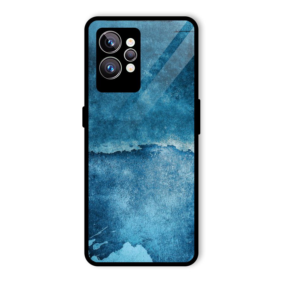 Blue Paint Wall Glass Back Case for Realme GT2 Pro