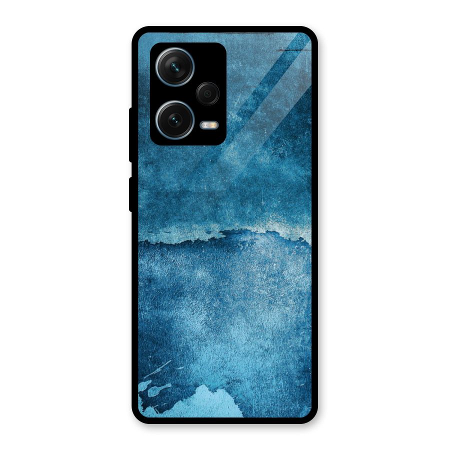 Blue Paint Wall Glass Back Case for Redmi Note 12 Pro Plus 5G