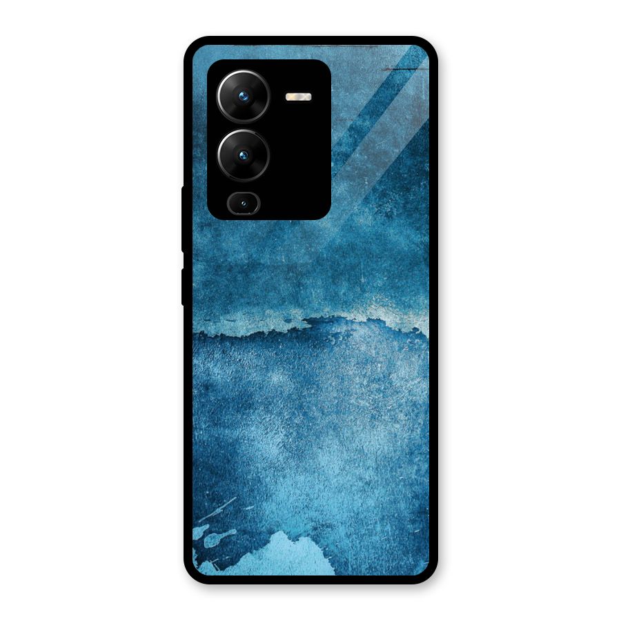 Blue Paint Wall Glass Back Case for Vivo V25 Pro