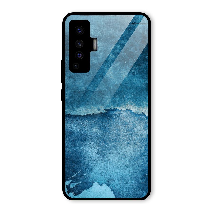 Blue Paint Wall Glass Back Case for Vivo X50