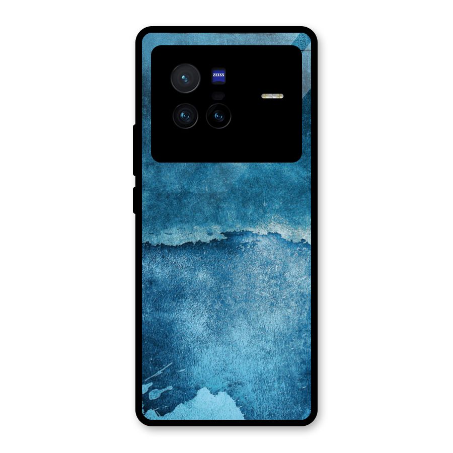 Blue Paint Wall Glass Back Case for Vivo X80