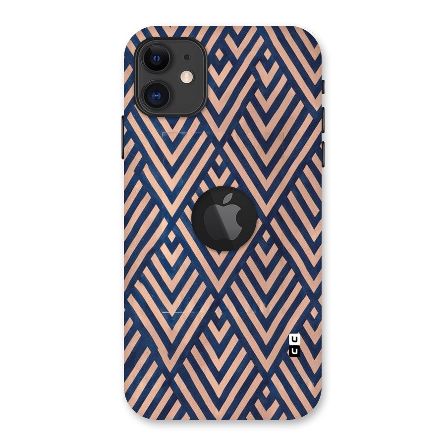 Blue Peach Back Case for iPhone 11 Logo Cut