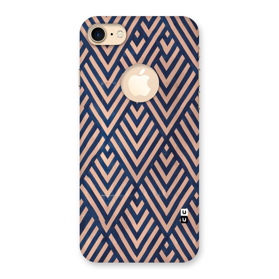 Blue Peach Back Case for iPhone 7 Logo Cut