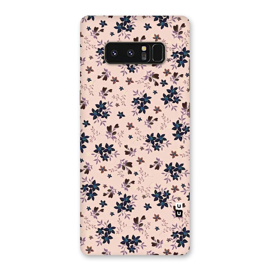 Blue Peach Floral Back Case for Galaxy Note 8