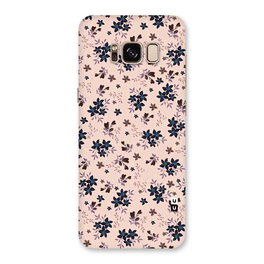 Blue Peach Floral Back Case for Galaxy S8