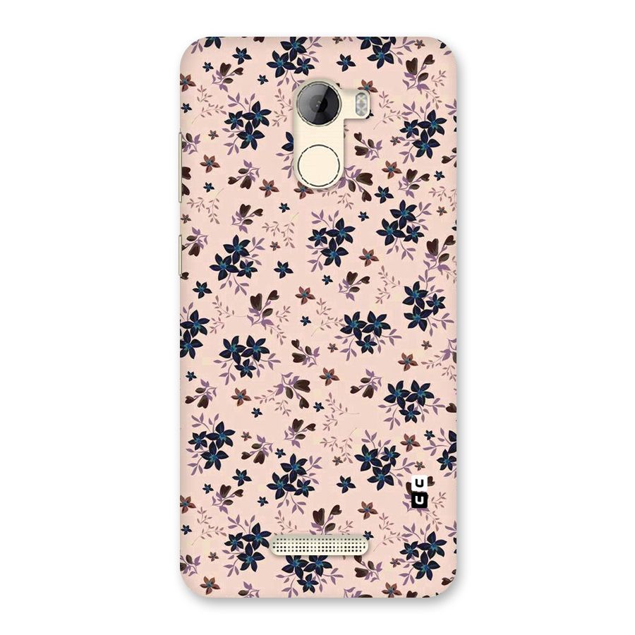 Blue Peach Floral Back Case for Gionee A1 LIte