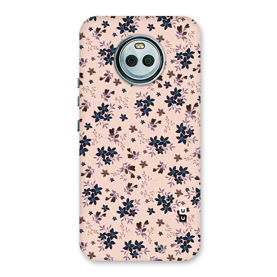 Blue Peach Floral Back Case for Moto X4