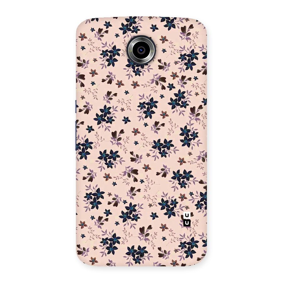 Blue Peach Floral Back Case for Nexsus 6