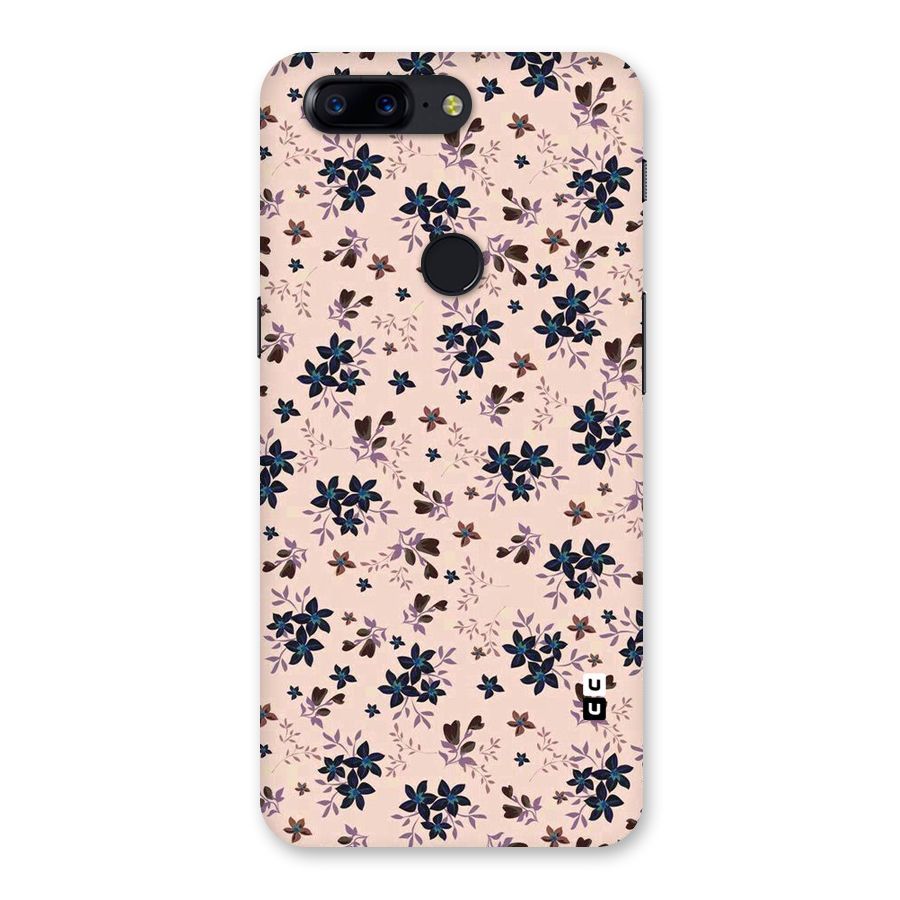Blue Peach Floral Back Case for OnePlus 5T