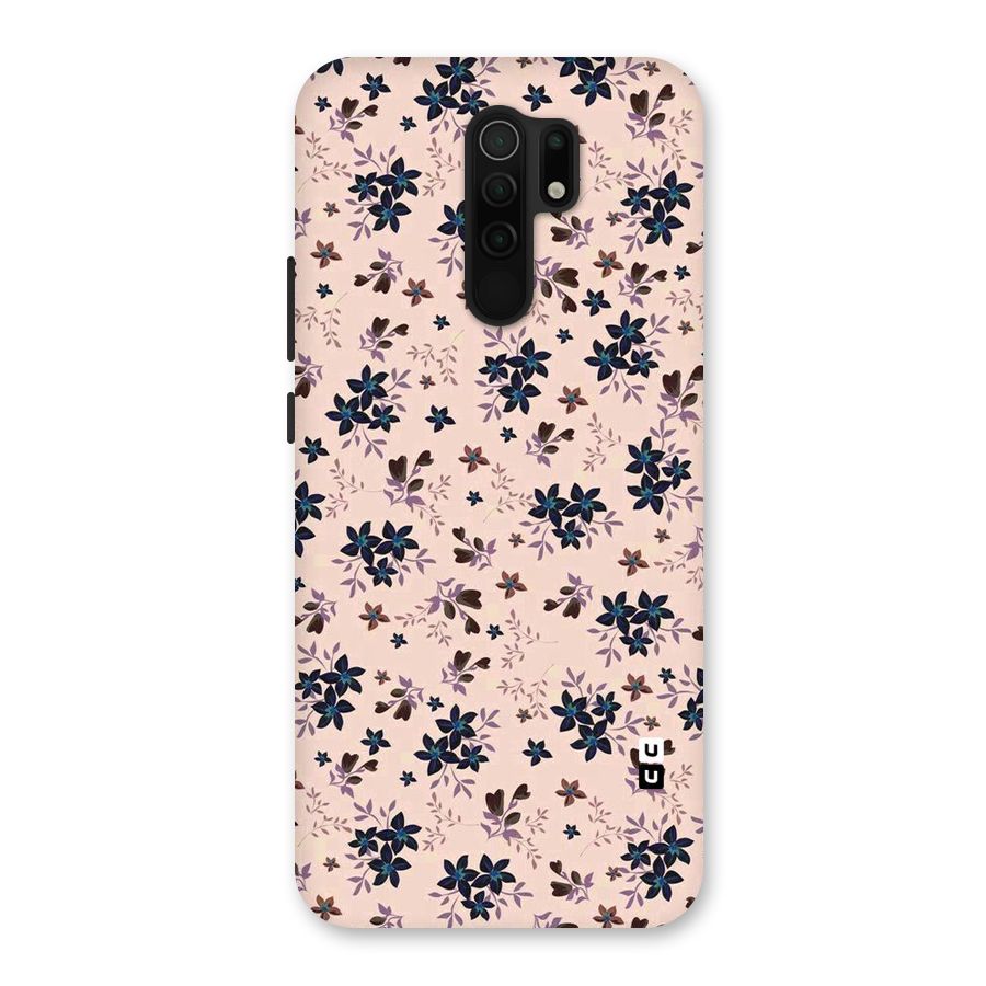 Blue Peach Floral Back Case for Poco M2