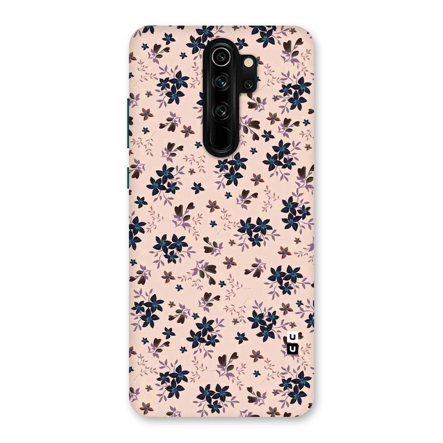 Blue Peach Floral Back Case for Redmi Note 8 Pro