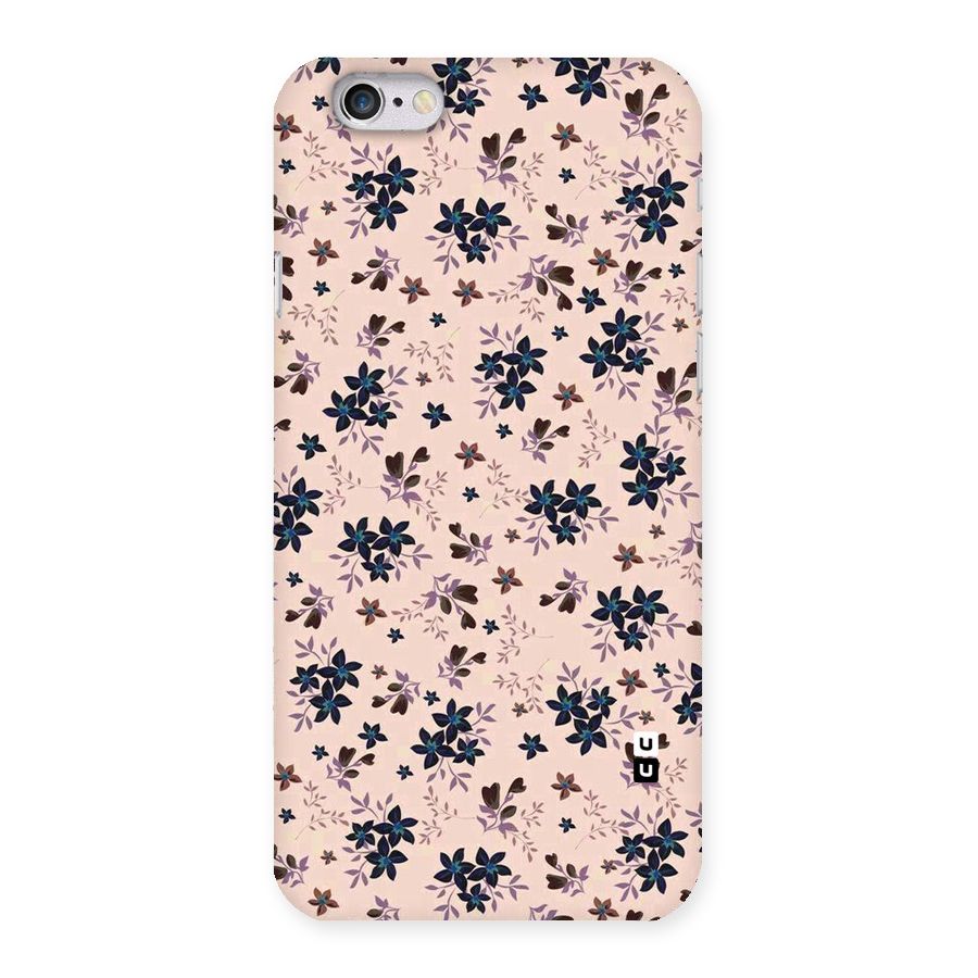 Blue Peach Floral Back Case for iPhone 6 6S