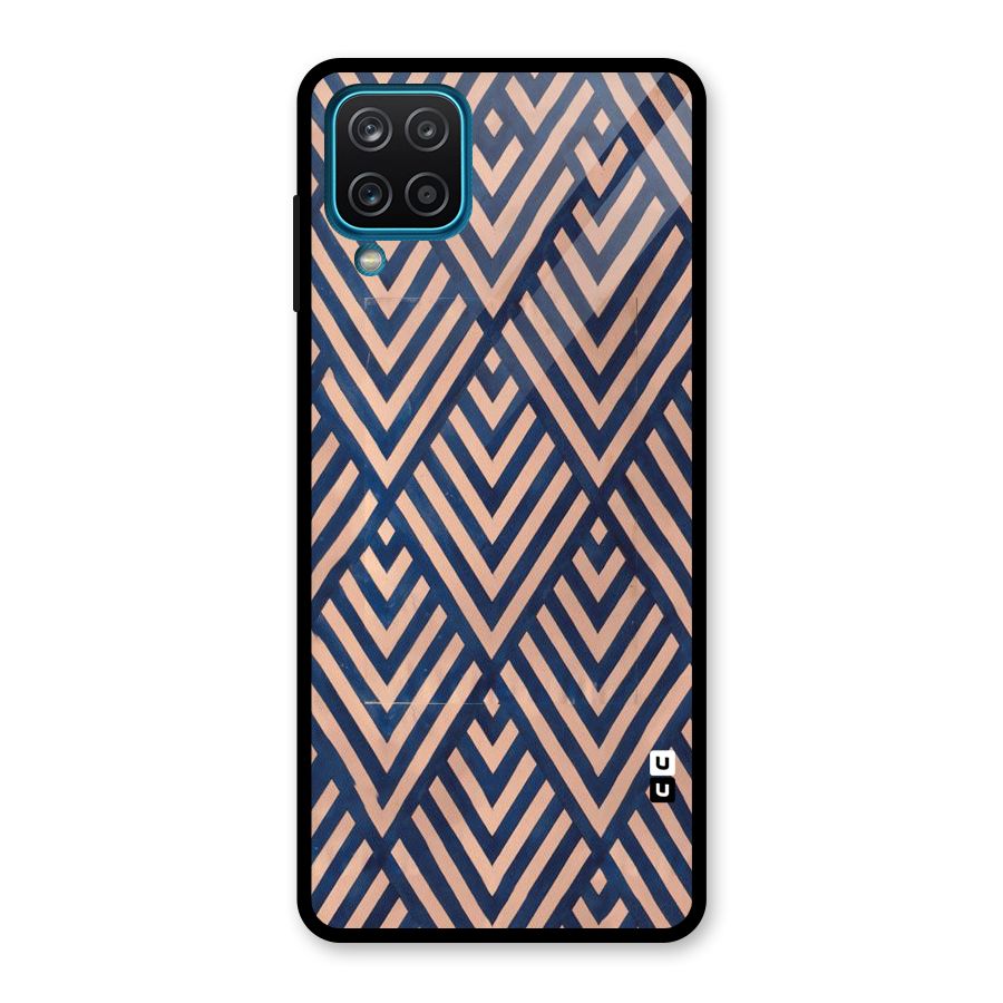 Blue Peach Glass Back Case for Galaxy A12