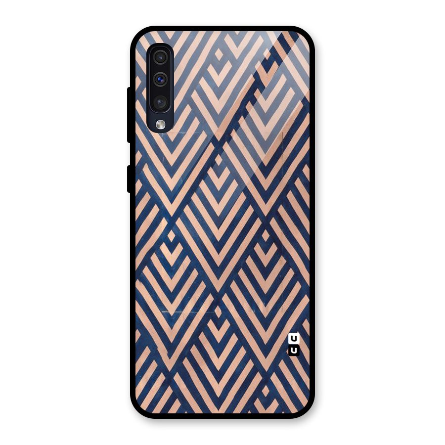 Blue Peach Glass Back Case for Galaxy A50