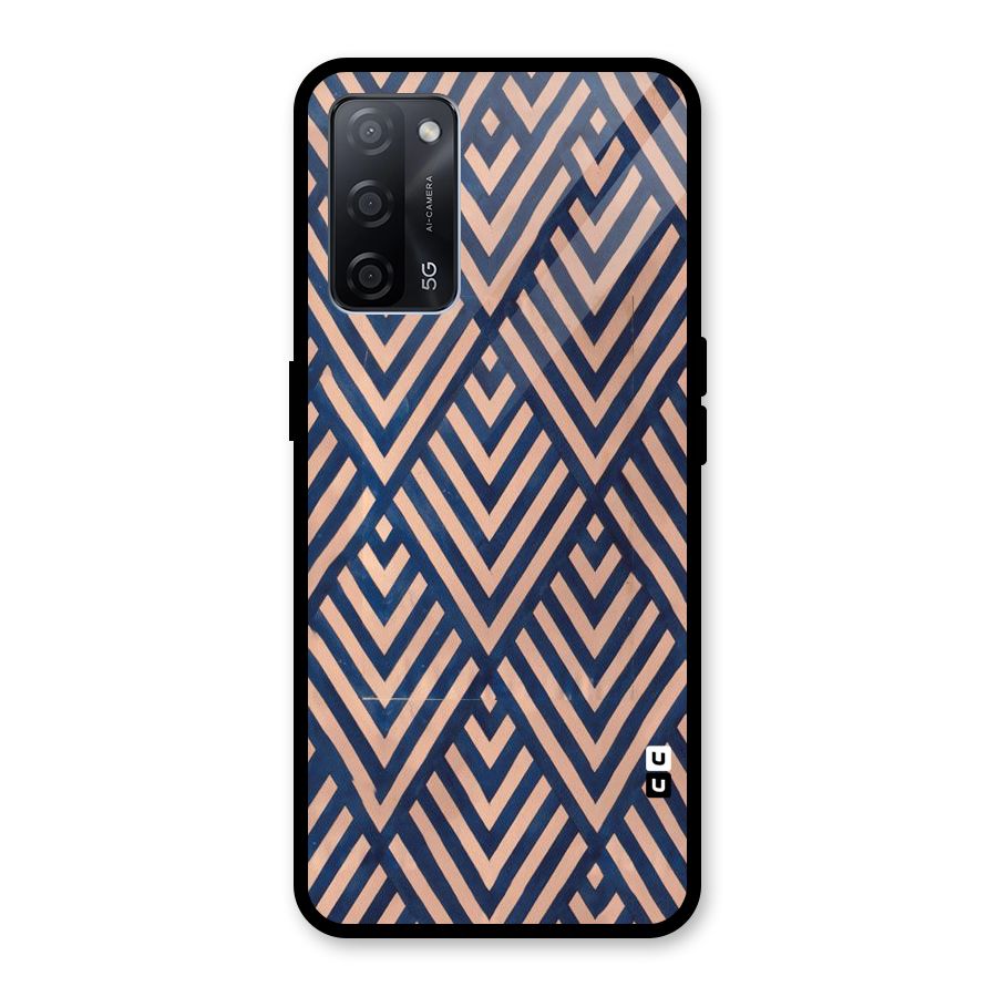 Blue Peach Glass Back Case for Oppo A53s 5G