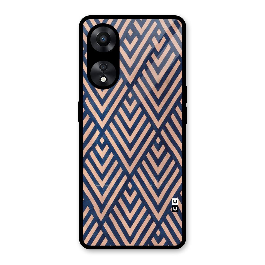 Blue Peach Glass Back Case for Oppo A78