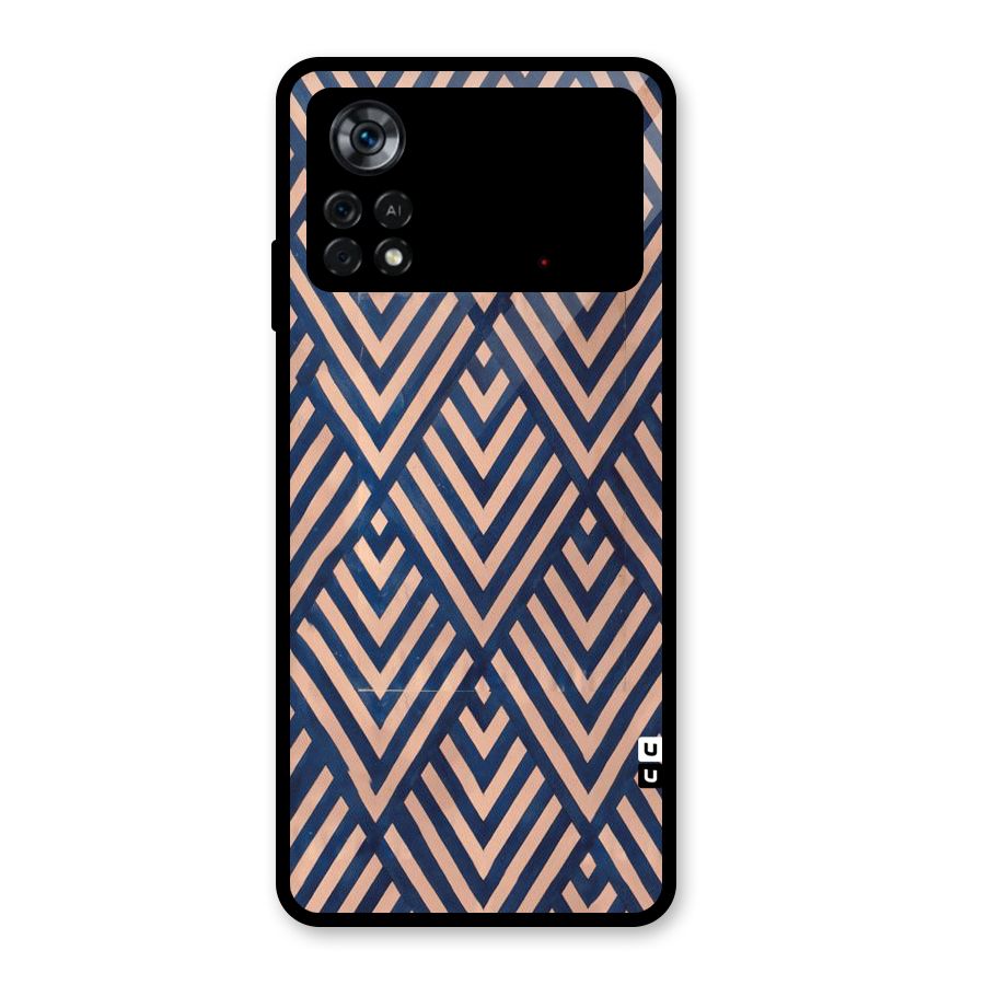 Blue Peach Glass Back Case for Poco X4 Pro 5G