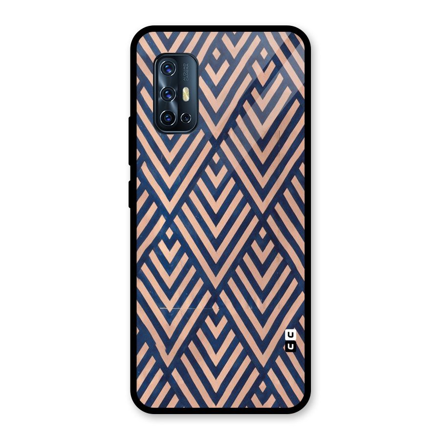 Blue Peach Glass Back Case for Vivo V17