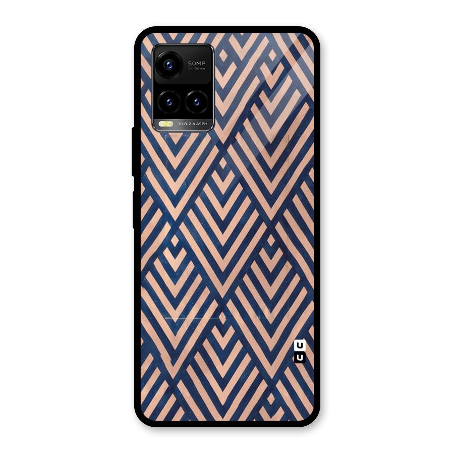 Blue Peach Glass Back Case for Vivo Y21A
