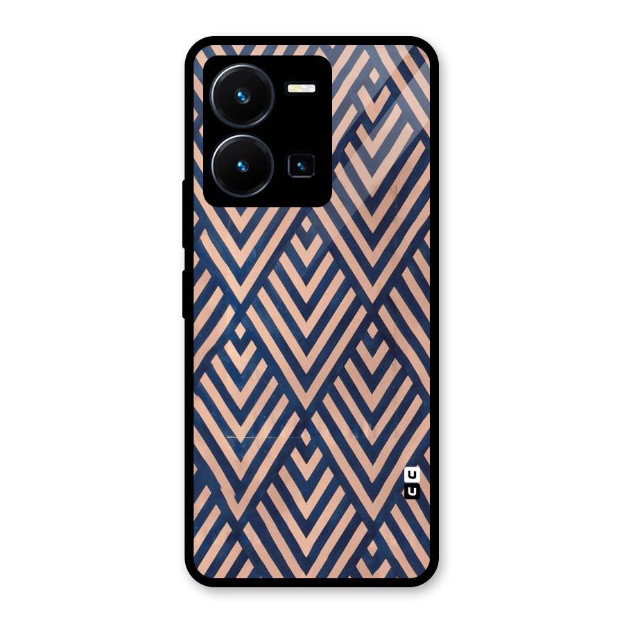 Blue Peach Glass Back Case for Vivo Y35