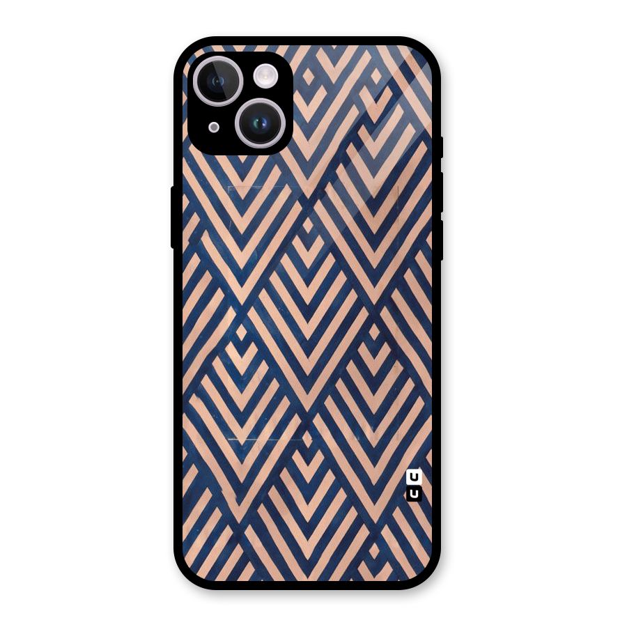 Blue Peach Glass Back Case for iPhone 14 Plus