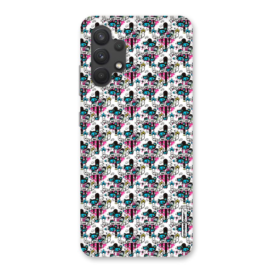 Blue Pink Pattern Back Case for Galaxy A32