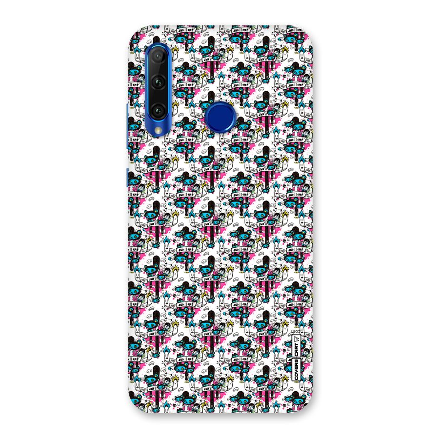 Blue Pink Pattern Back Case for Honor 20i