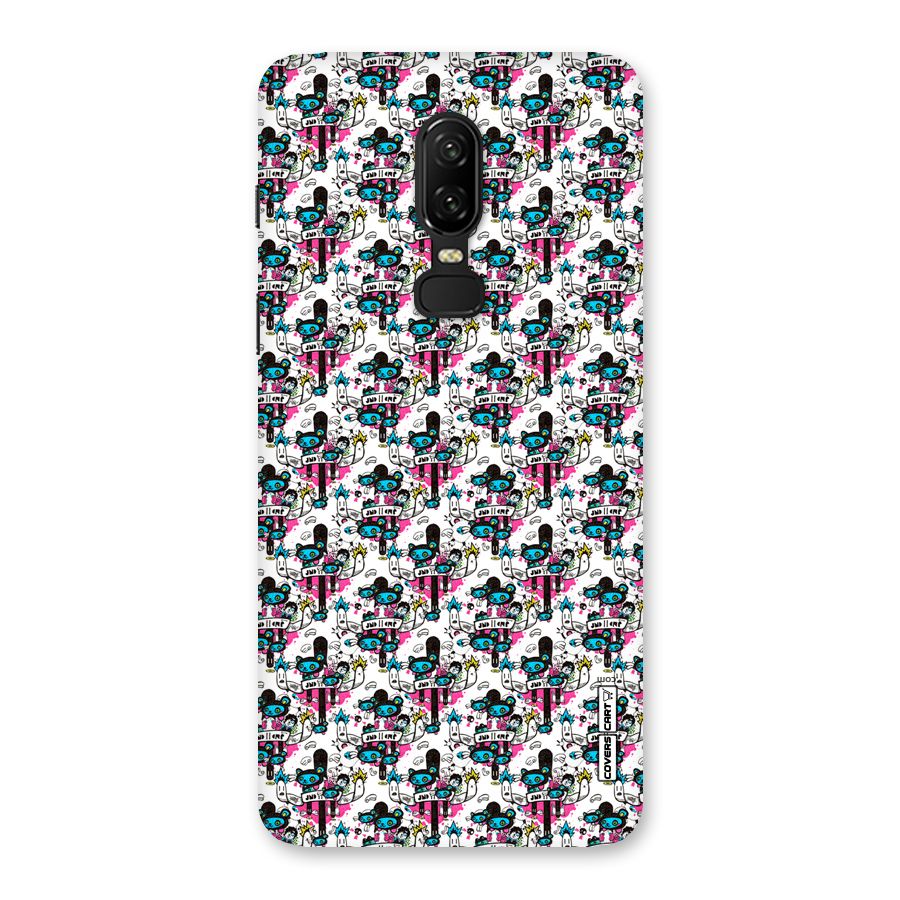 Blue Pink Pattern Back Case for OnePlus 6