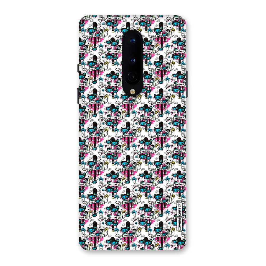Blue Pink Pattern Back Case for OnePlus 8