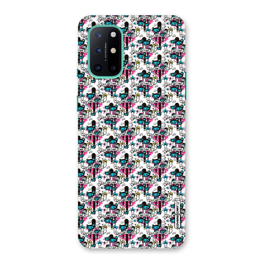 Blue Pink Pattern Back Case for OnePlus 8T