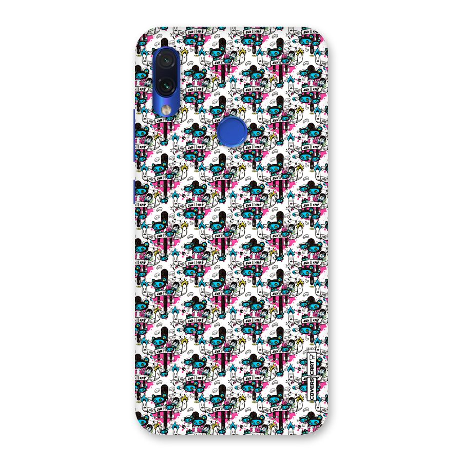 Blue Pink Pattern Back Case for Redmi Note 7