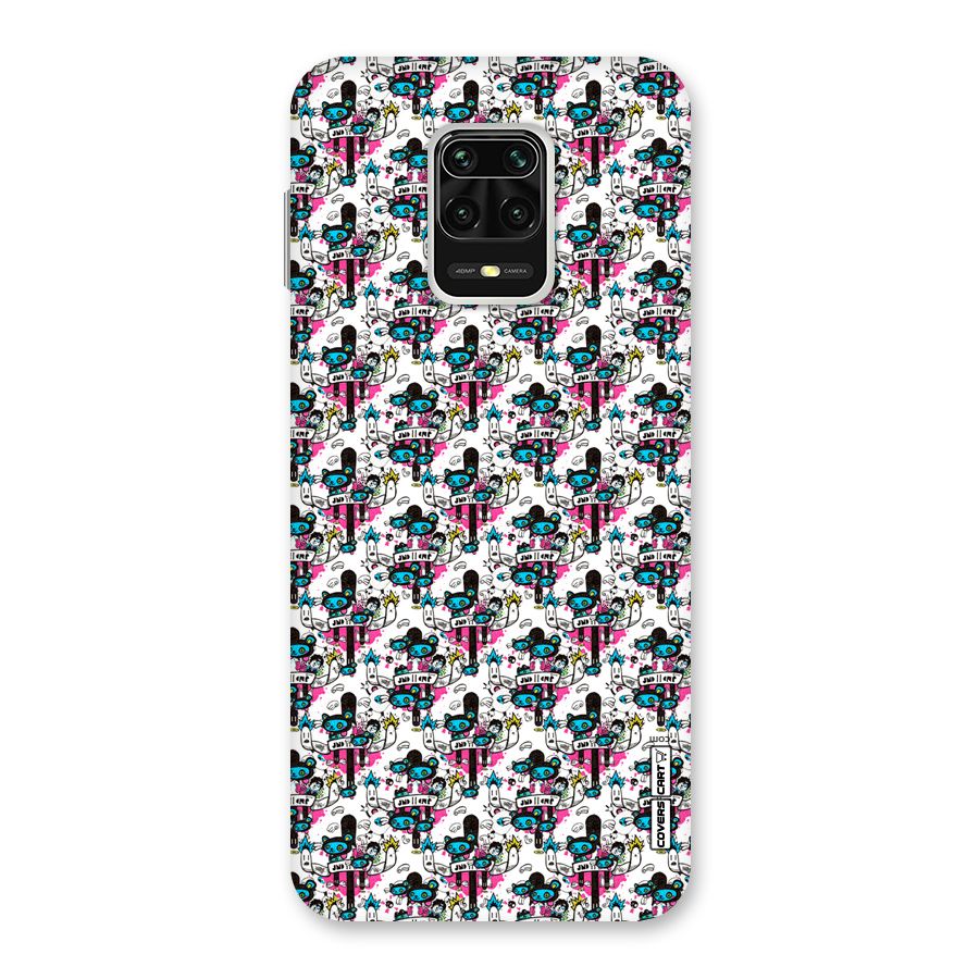 Blue Pink Pattern Back Case for Redmi Note 9 Pro