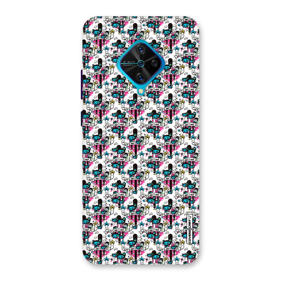 Blue Pink Pattern Back Case for Vivo S1 Pro