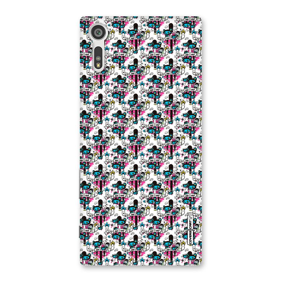 Blue Pink Pattern Back Case for Xperia XZ