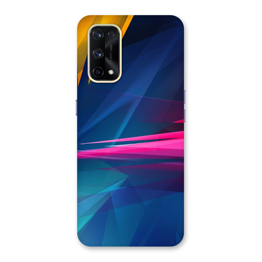 Blue Red Abstract Glass Back Case for Realme X7 Pro