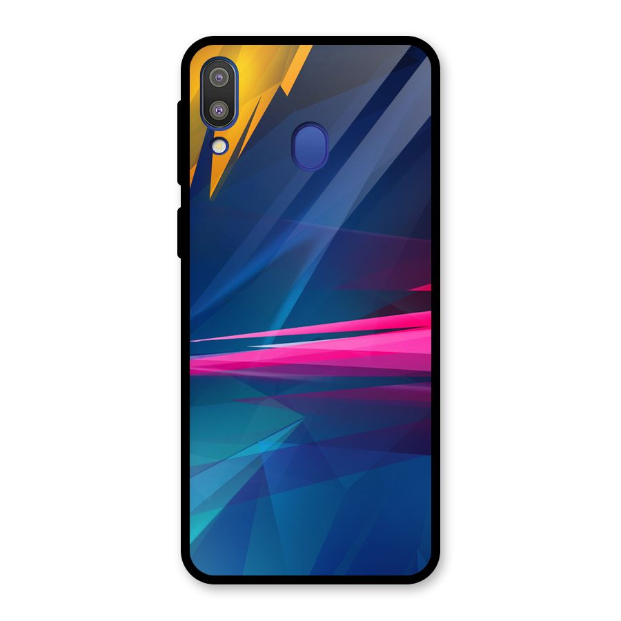 Blue Red Abstract Glass Back Case for Galaxy M20