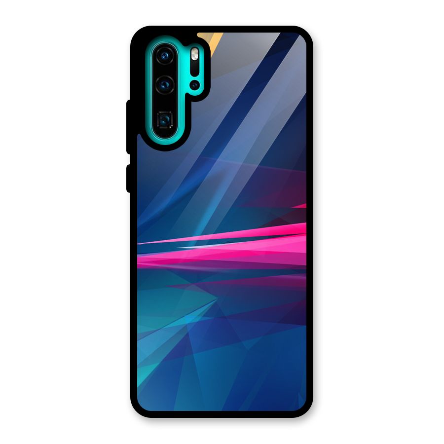 Blue Red Abstract Glass Back Case for Huawei P30 Pro