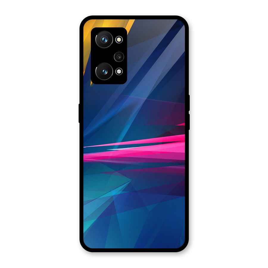 Blue Red Abstract Glass Back Case for Realme GT Neo 3T