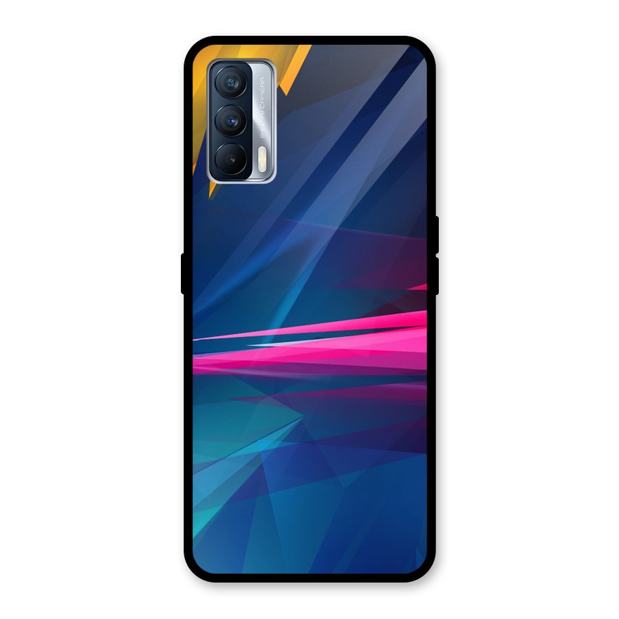 Blue Red Abstract Glass Back Case for Realme X7