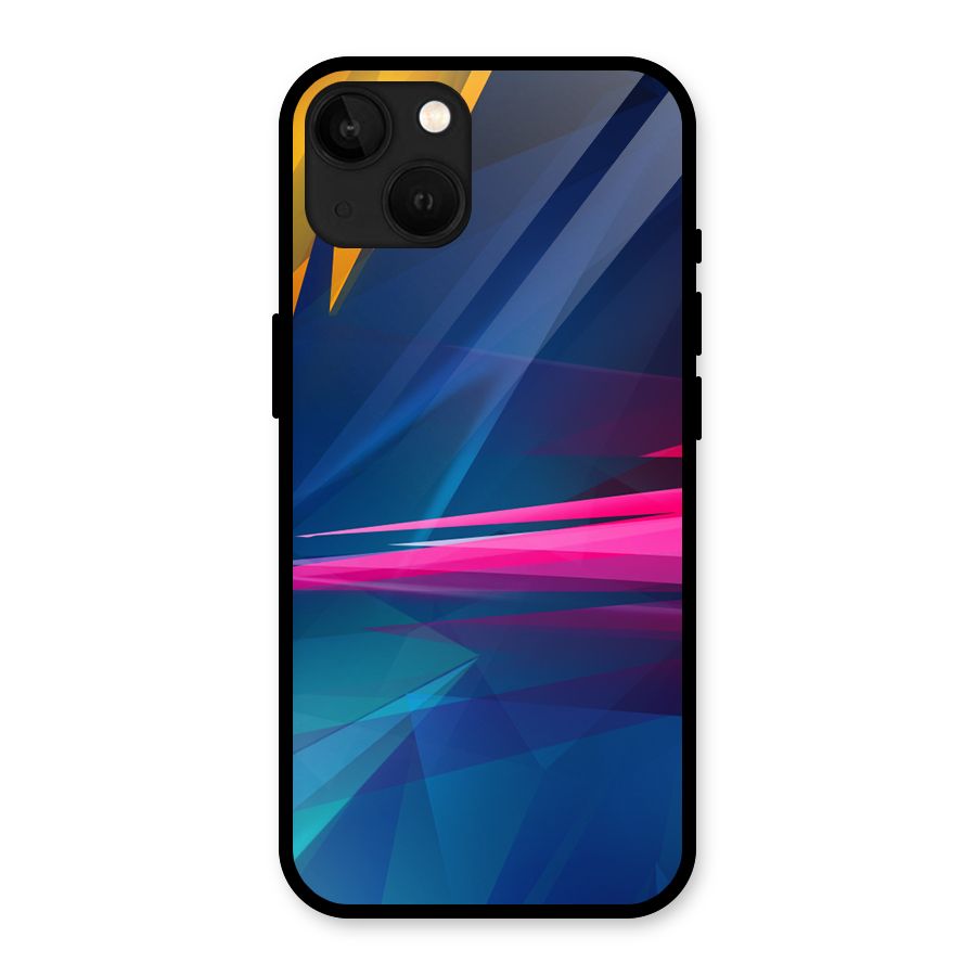 Blue Red Abstract Glass Back Case for iPhone 13