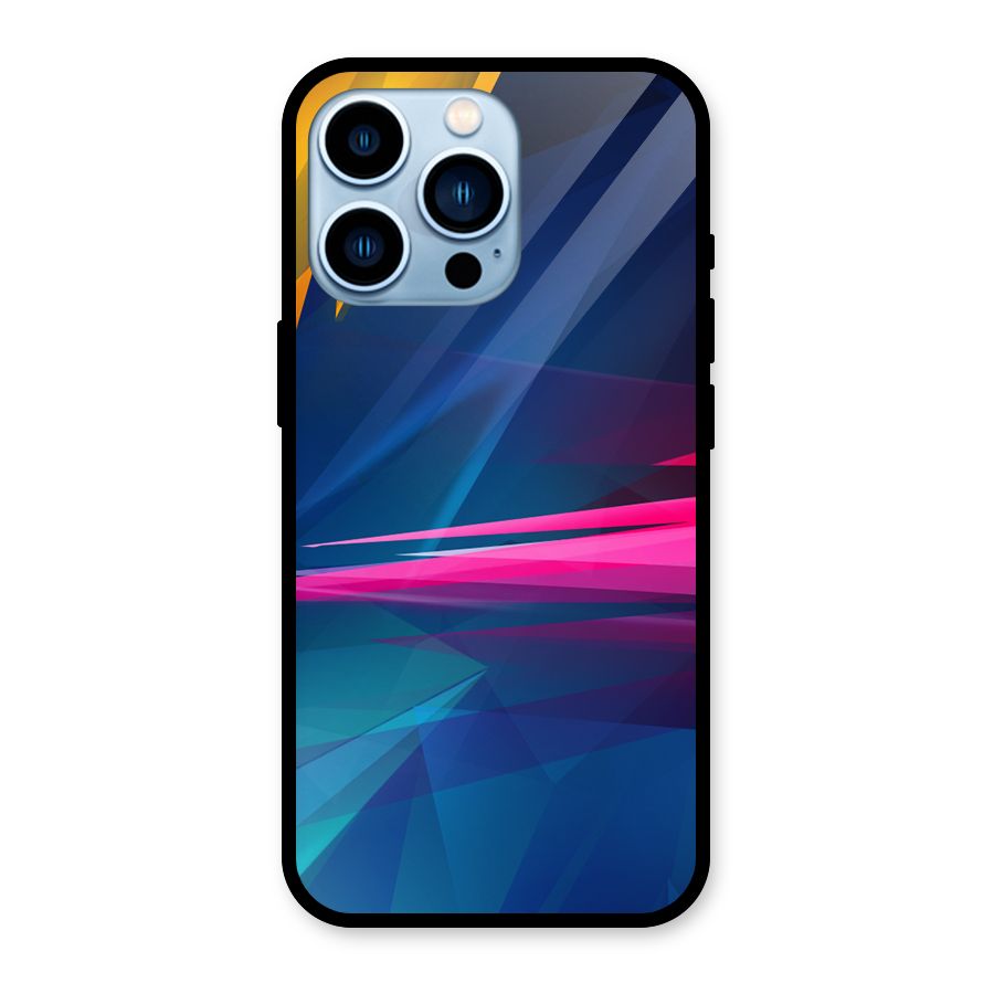 Blue Red Abstract Glass Back Case for iPhone 13 Pro