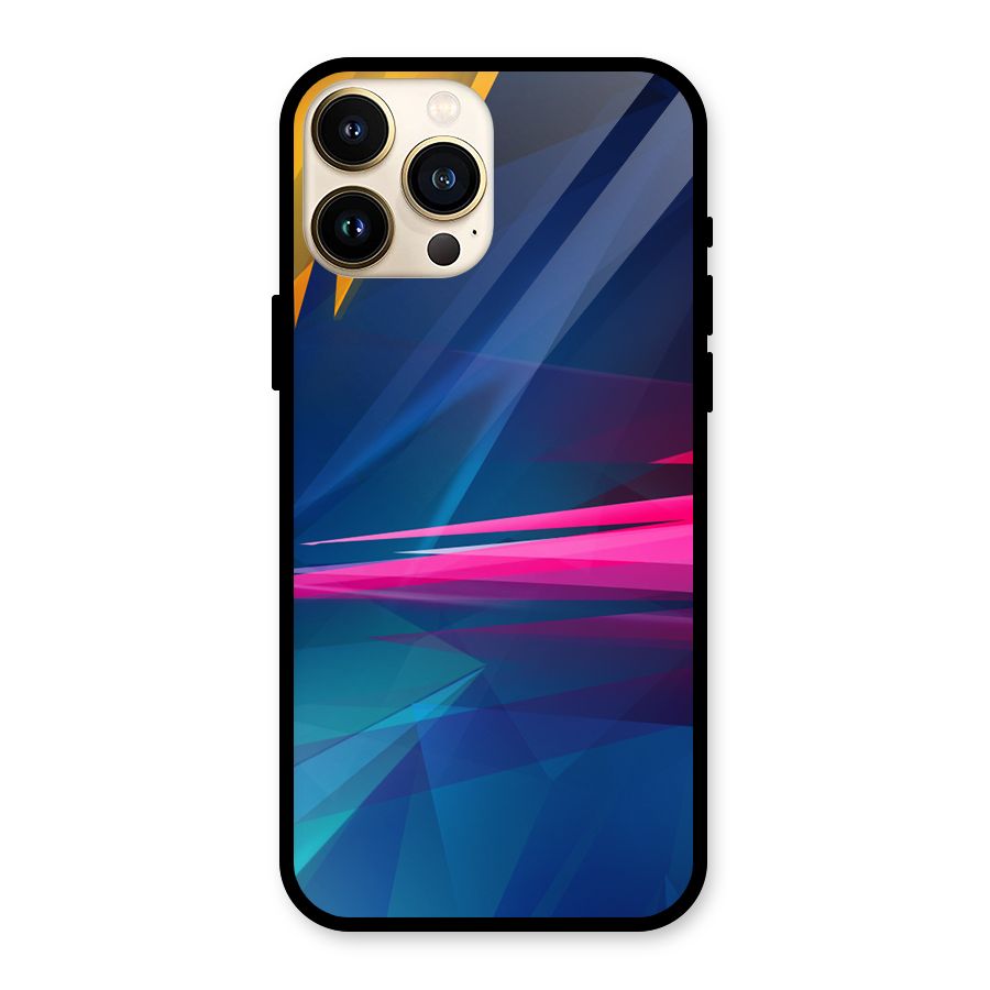 Blue Red Abstract Glass Back Case for iPhone 13 Pro Max