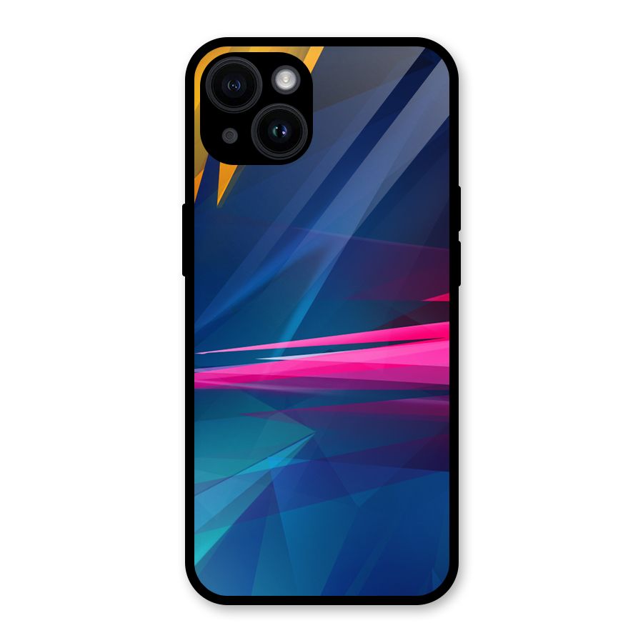 Blue Red Abstract Glass Back Case for iPhone 14